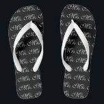 Mrs. Wife Bride His Hers Newly Weds Jandals<br><div class="desc">Mr. and Mrs. Husband Wife His Hers Newly Weds on a custom set of flip flops to wear or to share. 


 
 
 
 


Use the "Ask this Designer" link to contact us with your special design requests or for some assistance with your customisation needs.</div>