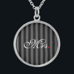 Mrs. Wife Bride His Hers Newly Weds Sterling Silver Necklace<br><div class="desc">A classic monogram for Mr. and Mrs. for newly weds established couples mum dad girlfriend or boyfriend. A perfect last minute gift idea. Mr. and Mrs. Husband Wife His Hers Newly Weds on a custom gift to wear or to share. Use the "Ask this Designer" link to contact us with...</div>