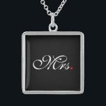 Mrs. Wife Bride His Hers Newly Weds Sterling Silver Necklace<br><div class="desc">A classic monogram for Mr. and Mrs. for newly weds established couples mum dad girlfriend or boyfriend. A perfect last minute gift idea. Mr. and Mrs. Husband Wife His Hers Newly Weds on a custom gift to wear or to share. Use the "Message" link to contact us with your special...</div>