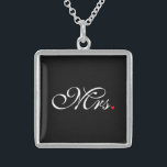 Mrs. Wife Bride His Hers Newly Weds Sterling Silver Necklace<br><div class="desc">A classic monogram for Mr. and Mrs. for newly weds established couples mum dad girlfriend or boyfriend. A perfect last minute gift idea. Mr. and Mrs. Husband Wife His Hers Newly Weds on a custom gift to wear or to share. Use the "Message" link to contact us with your special...</div>