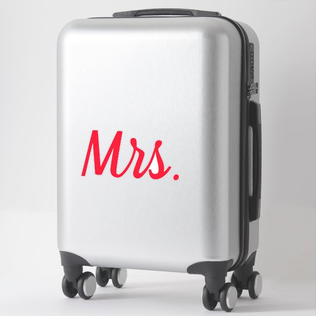Mrs Wife Couple Monogram Red Bold Custom (Suitcase)