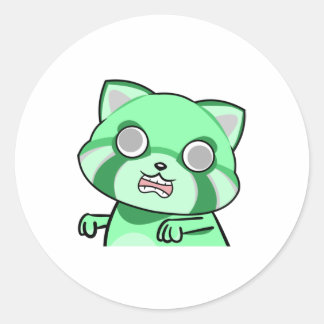 mrs zombie classic round sticker