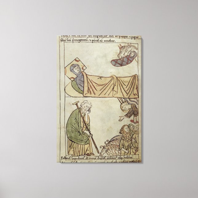 Ms 108 fol.168 The Nativity, from a Bible Canvas Print (Front)