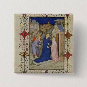 MS 11060-11061 Hours of Notre Dame: Laudes, The Vi 15 Cm Square Badge