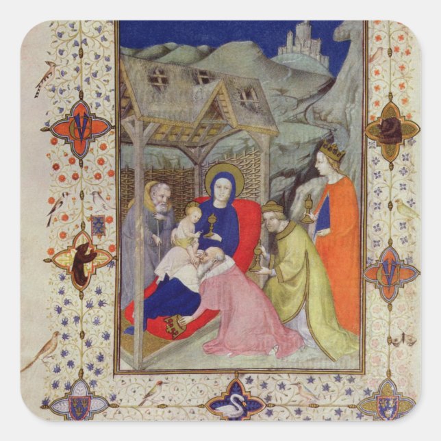 MS 11060-11061 Hours of Notre Dame: Sexte, Adorati Square Sticker (Front)