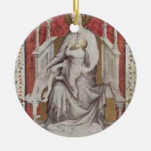 MS 11060-11061 The Virgin suckling the infant Jesu Ceramic Tree Decoration