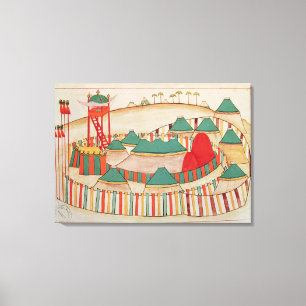 Ms 1671 The Imperial Camp, c.1580 Canvas Print