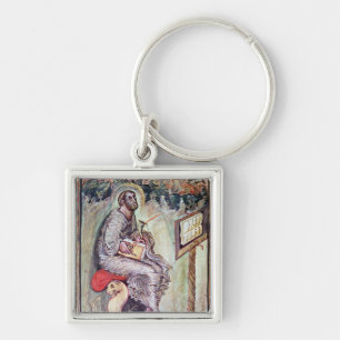 Ms 1 fol.90v St. Luke, from the Ebbo Gospels Key Ring