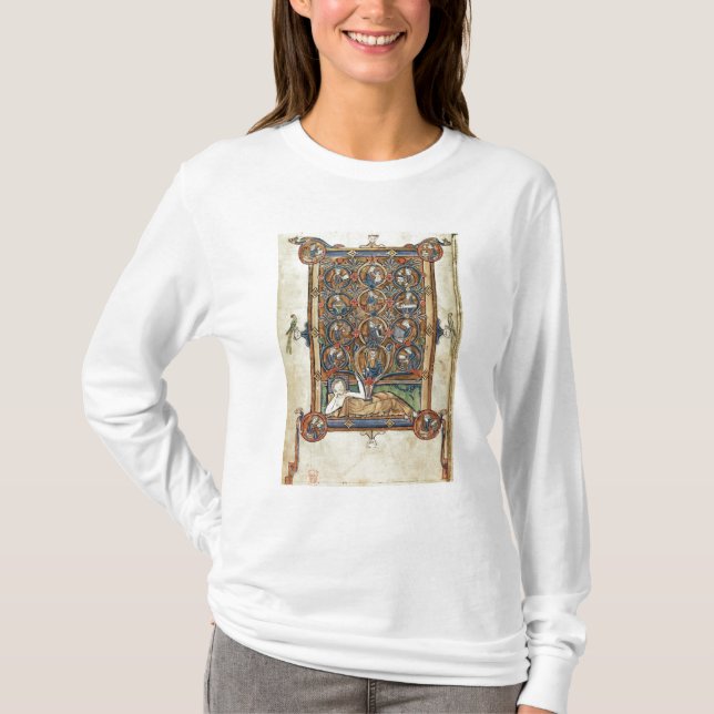 Ms 21926 The Tree of Jesse from a psalter T-Shirt (Front)