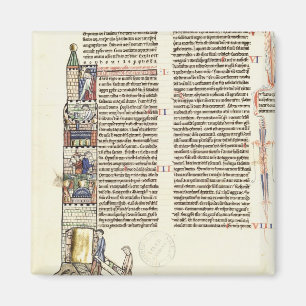 Ms 21 f.167v Construction of a Tower Magnet