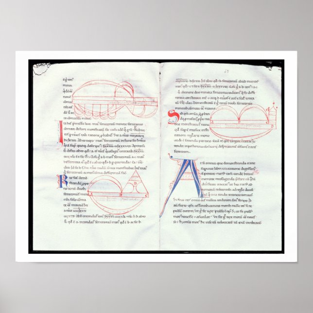 Ms 237 f.47-48 Musical intervals from Boetius's Mu Poster (Front)
