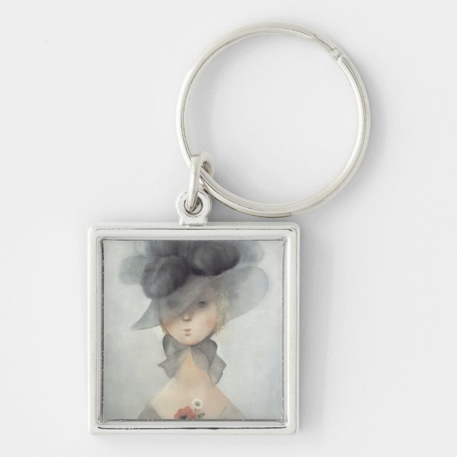 Ms. 2597 Desire kneels in front of Honour implorin Key Ring (Front)