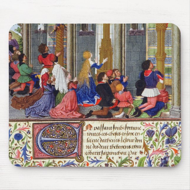 Ms 2617 Arcitas praying to Mars, Palemon praying t Mouse Pad (Front)