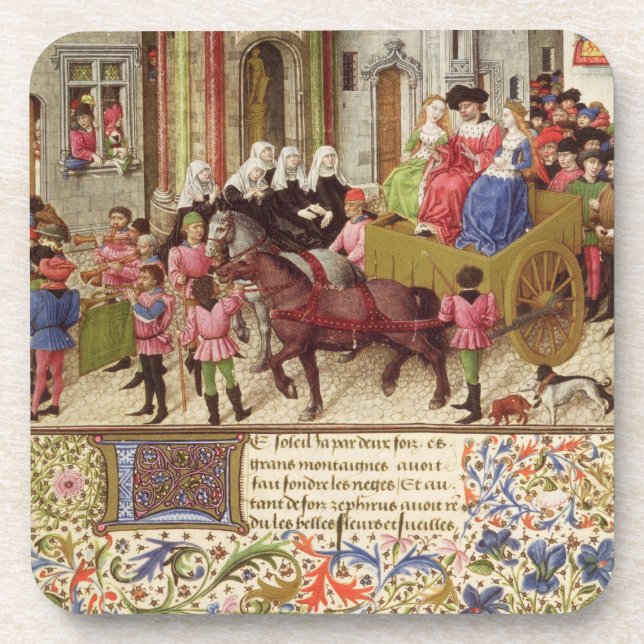 Ms 2617 Theseus makes a triumphal entry into Athen Coaster (Front)