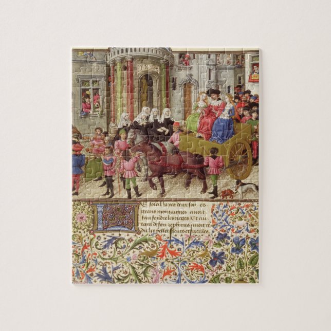 Ms 2617 Theseus makes a triumphal entry into Athen Jigsaw Puzzle (Vertical)
