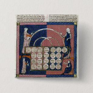 Ms 360 fol.262v Tree of Consanguinity 15 Cm Square Badge