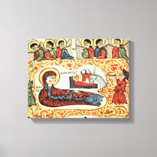 Ms 404 fol.1v The Nativity, from a Gospel Canvas Print