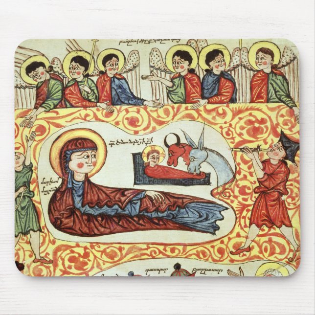 Ms 404 fol.1v The Nativity, from a Gospel Mouse Pad (Front)