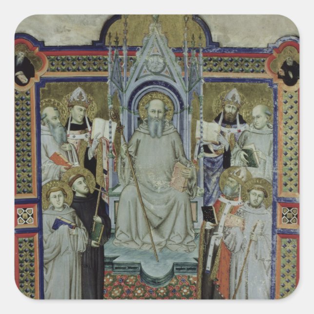 Ms 501 St. Benedict (vellum) Square Sticker (Front)