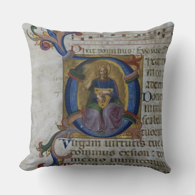 Ms 531 f.169v Historiated initial 'D' depicting Ki Cushion (Front)