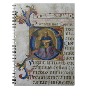 Ms 531 f.169v Historiated initial 'D' depicting Ki Notebook