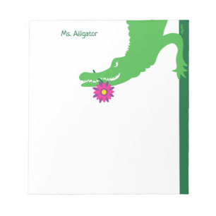 Ms. Alligator Whimsical Notepad