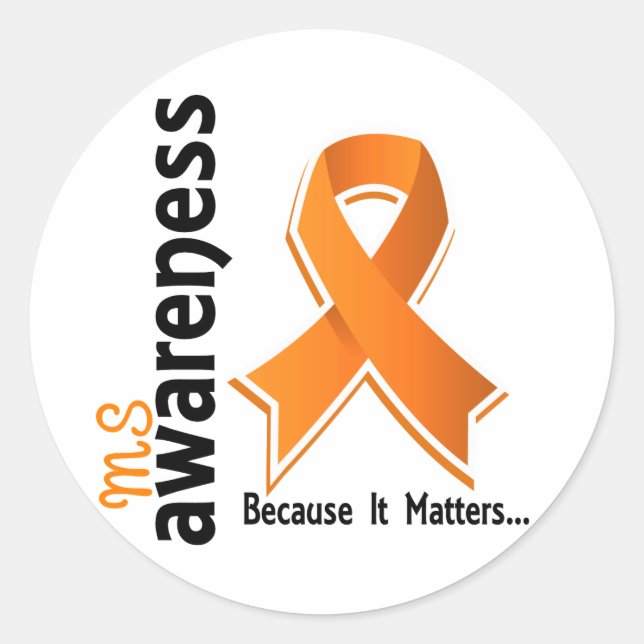 MS Awareness 5 Classic Round Sticker (Front)