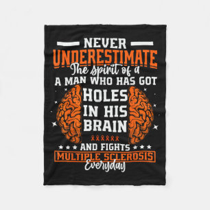 Ms Awareness Funny Multiple Sclerosis Awareness Fu Fleece Blanket