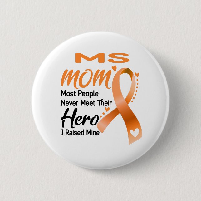 MS Awareness Month Ribbon Gifts 6 Cm Round Badge (Front)