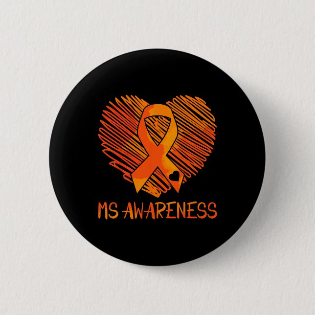 Ms Awareness Multiple Sclerosis Awareness  6 Cm Round Badge (Front)