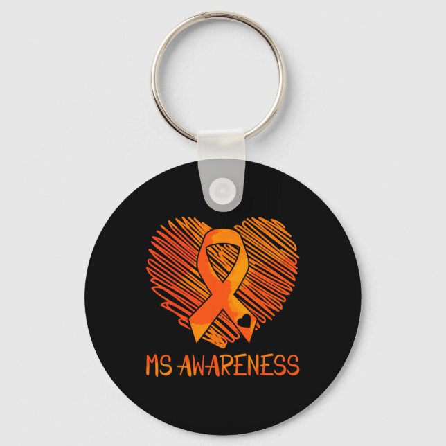 Ms Awareness Multiple Sclerosis Awareness  Key Ring (Front)