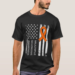MS Awareness Multiple Sclerosis Distressed Flag  1 T-Shirt