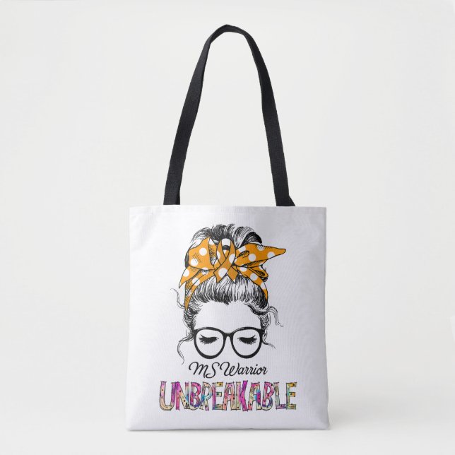 MS Awareness Ribbon Support Gifts Tote Bag (Front)