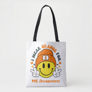 MS Awareness Ribbon Support Gifts Tote Bag