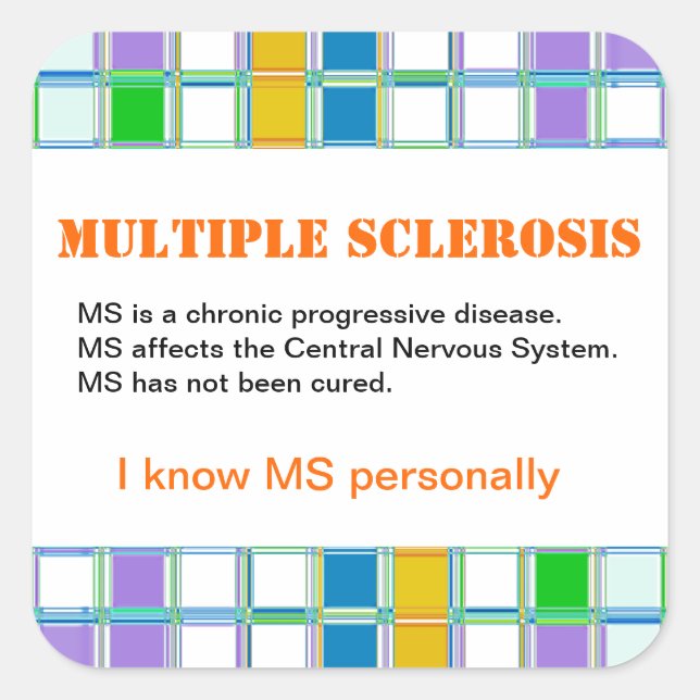 MS Awareness Stickers for Multiple Sclerosis (Front)
