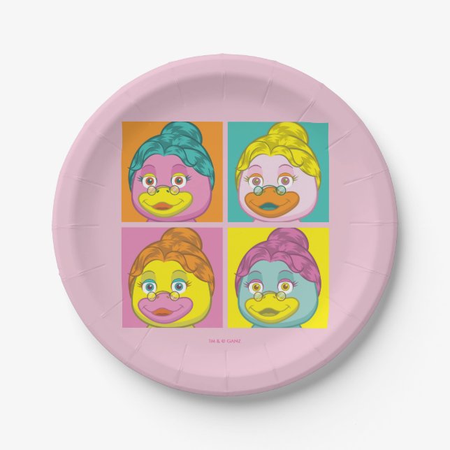 Ms. Birdy Pop Art Paper Plate (Front)