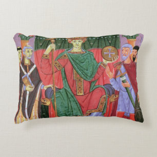 Ms Cim.4453 f.42r Holy Roman Emperor Otto III Enth Decorative Cushion