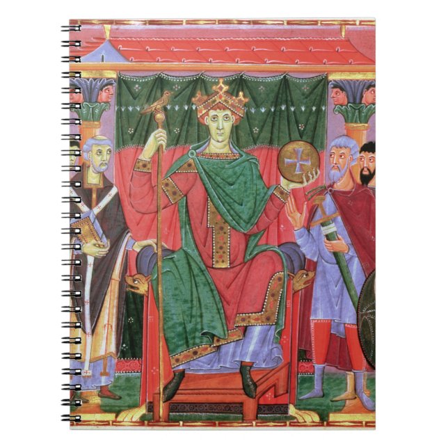 Ms Cim.4453 f.42r Holy Roman Emperor Otto III Enth Spiral Notebook (Front)