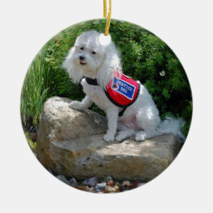 Ms Dolly MaltiPoo Ceramic Tree Decoration