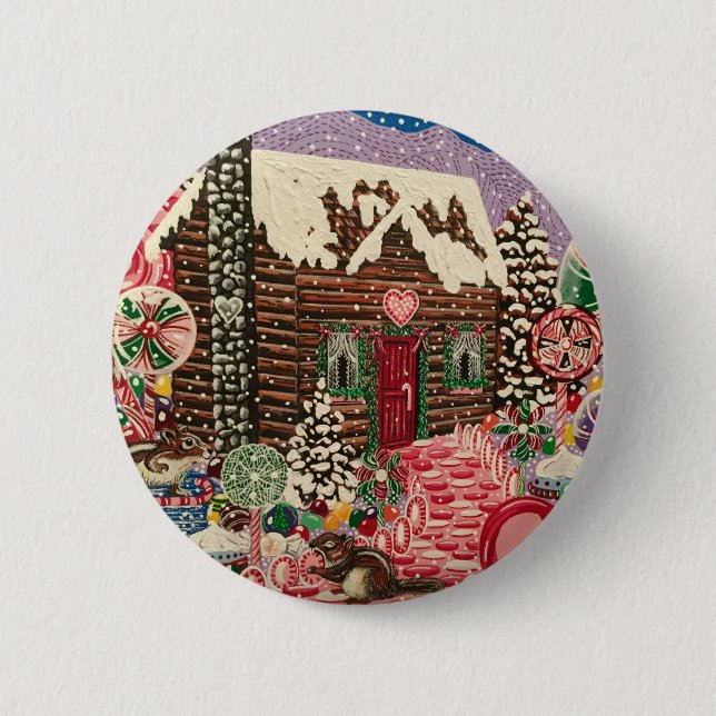 Ms. Elizabeth's Peppermint World 6 Cm Round Badge (Front)