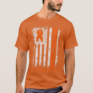MS Flag Orange Support Squad Multiple Sclerosis Aw T-Shirt