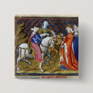 Ms Fr. 120 The Lady of the Lake Meeting Guinevere, 15 Cm Square Badge