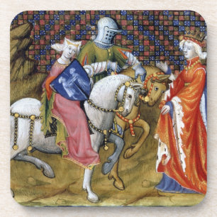 Ms Fr. 120 The Lady of the Lake Meeting Guinevere, Coaster