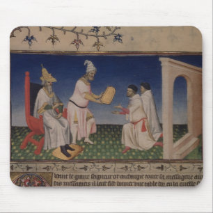 Ms Fr 2810 f.3v Kublai Khan (1214-94) giving his g Mouse Pad