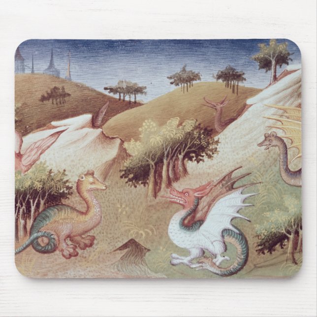Ms Fr 2810 f.55v Dragons and other beasts Mouse Pad (Front)