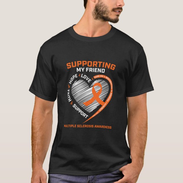Ms Friend Multiple Sclerosis Women Ms Awareness   T-Shirt (Front)