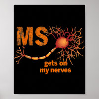 MS Get On My Nerves Multiple Sclerosis Awareness M