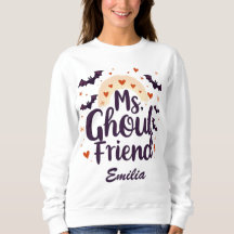 Ms Ghoulfriend Custom Name Halloween Sweatshirt