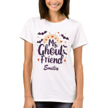 Ms Ghoulfriend Kawaii Name Halloween T-shirt