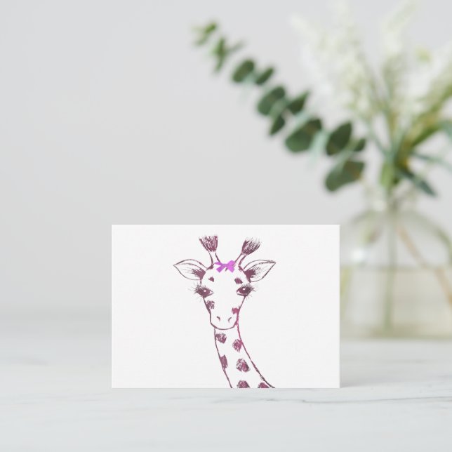 Ms. Giraffe cute sarcastic design Card (Standing Front)